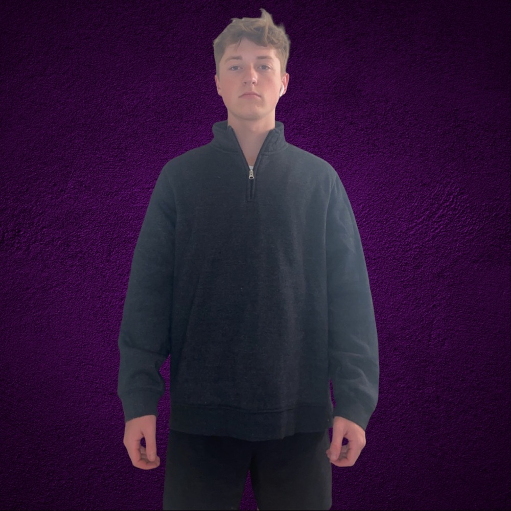 John Ashford Gray Quarter Zip